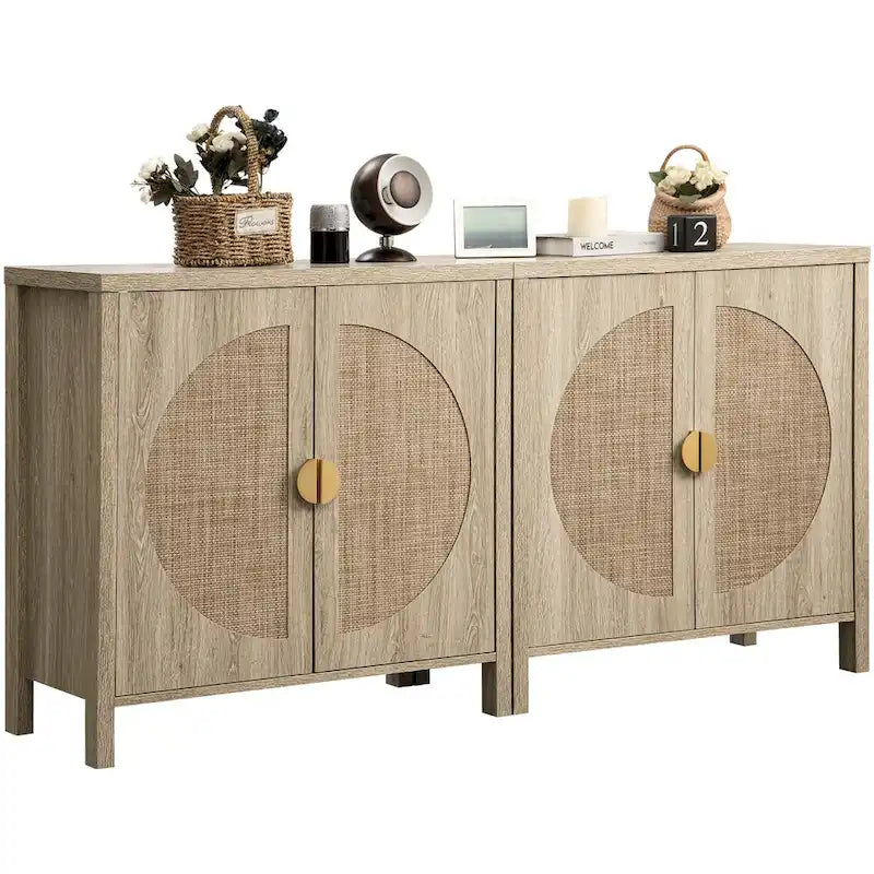 Meuble de rangement buffet en rotin SICOTAS