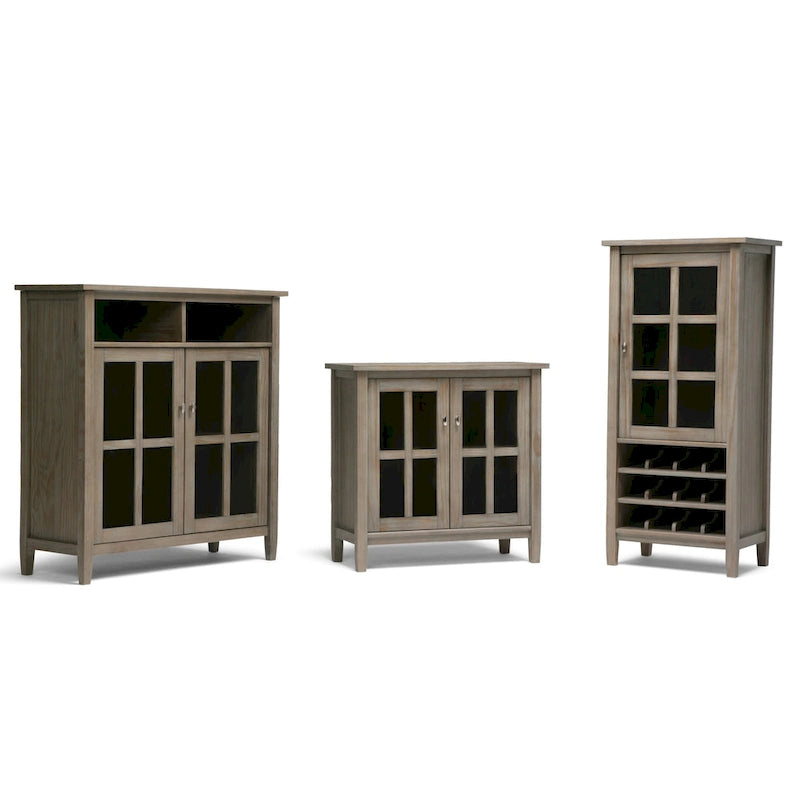 WYNDENHALL Norfolk ARMOIRE BASSE TRANSITIONNELLE EN BOIS MASSIF de 81 cm de large - 81 cm (L) x 36 cm (P) x 79 cm (H)