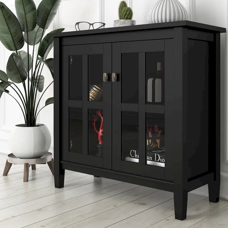WYNDENHALL Norfolk ARMOIRE BASSE TRANSITIONNELLE EN BOIS MASSIF de 81 cm de large - 81 cm (L) x 36 cm (P) x 79 cm (H)