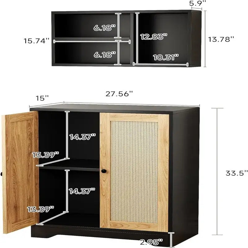 Bahut à 2 portes - 15P x 27,56L x 47,24H