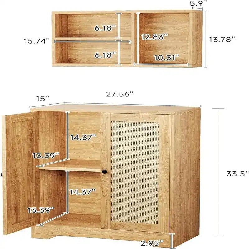 Bahut à 2 portes - 15P x 27,56L x 47,24H