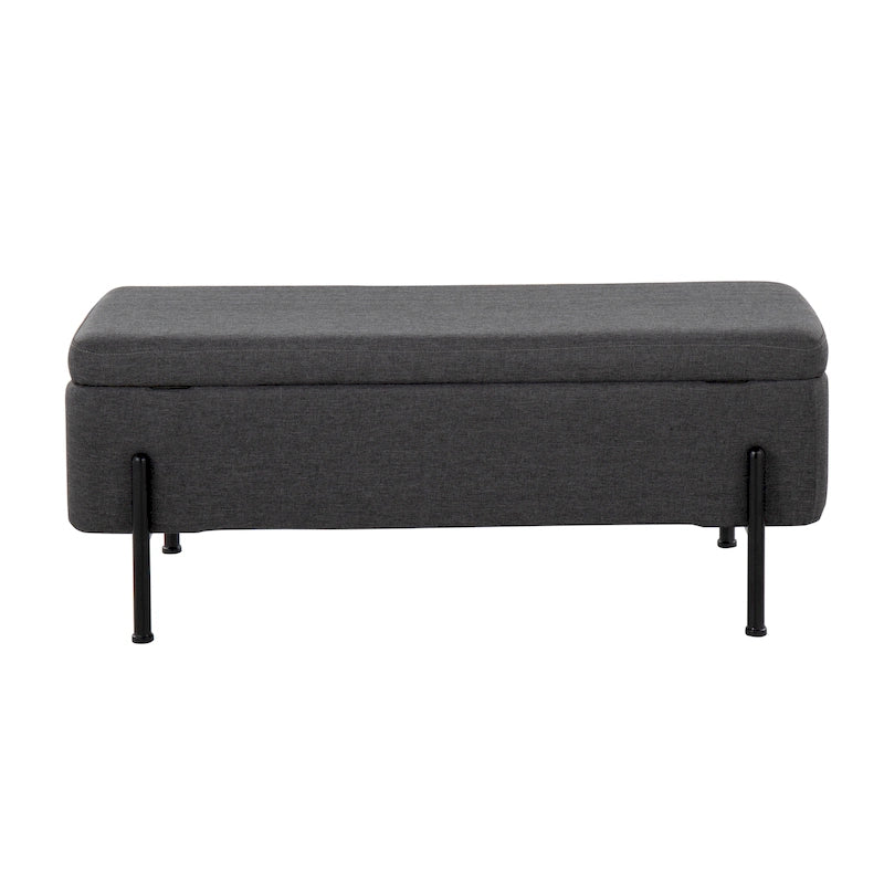 Banc de rangement Galotti Silver Orchid avec couvercle à charnière