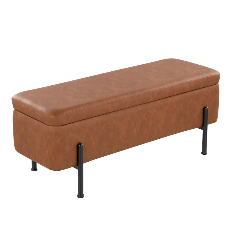 Banc de rangement Galotti Silver Orchid avec couvercle à charnière