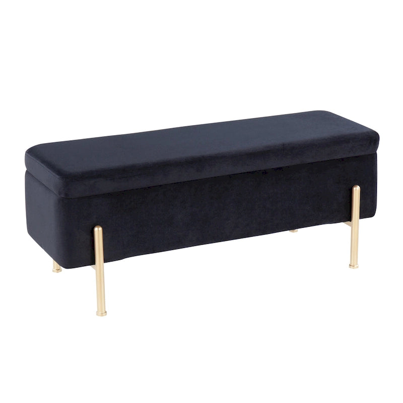 Banc de rangement Galotti Silver Orchid avec couvercle à charnière