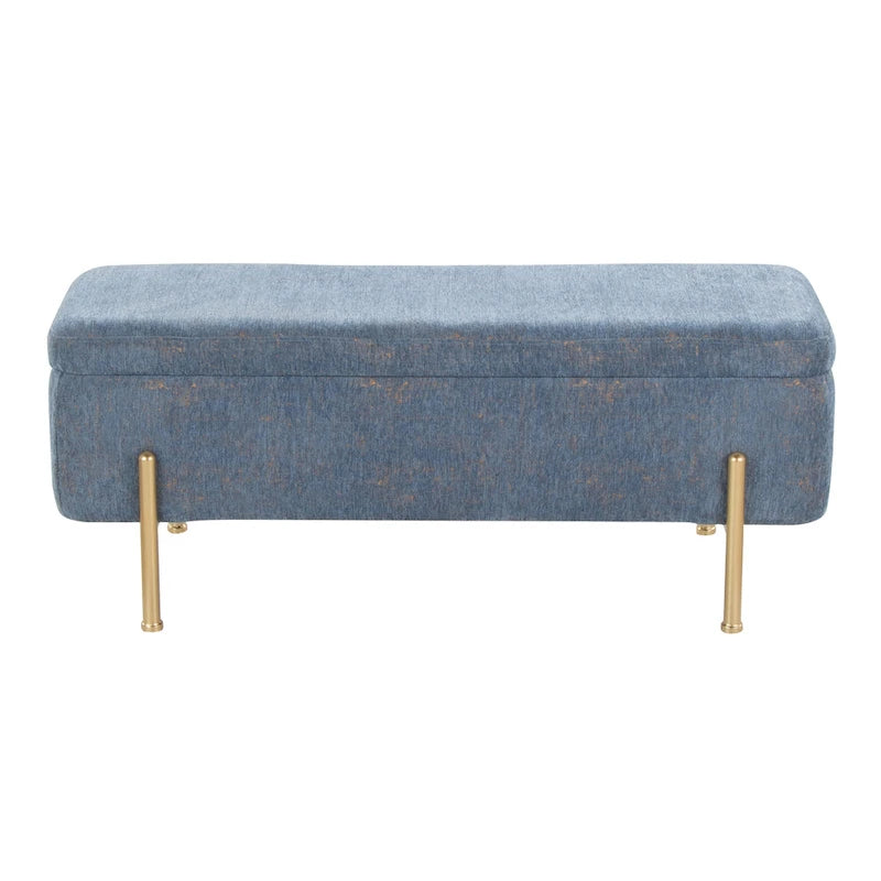 Banc de rangement Galotti Silver Orchid avec couvercle à charnière