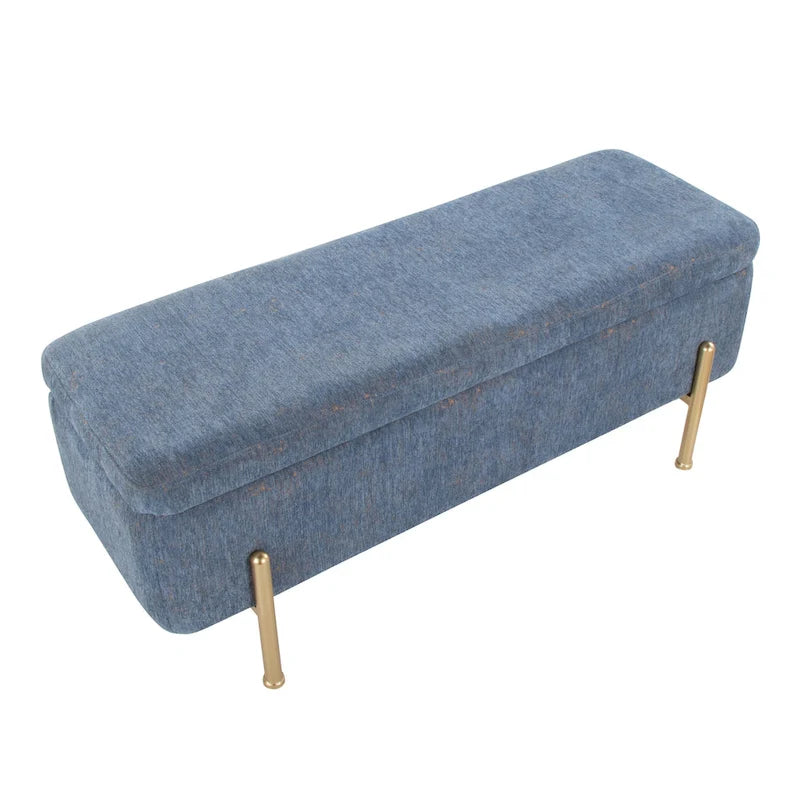 Banc de rangement Galotti Silver Orchid avec couvercle à charnière