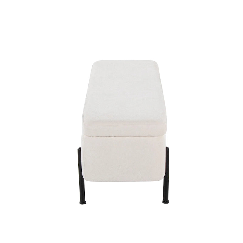 Banc de rangement Galotti Silver Orchid avec couvercle à charnière
