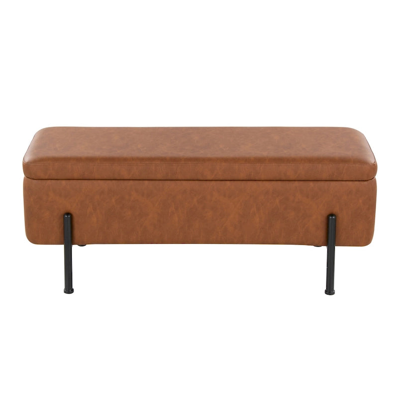 Banc de rangement Galotti Silver Orchid avec couvercle à charnière