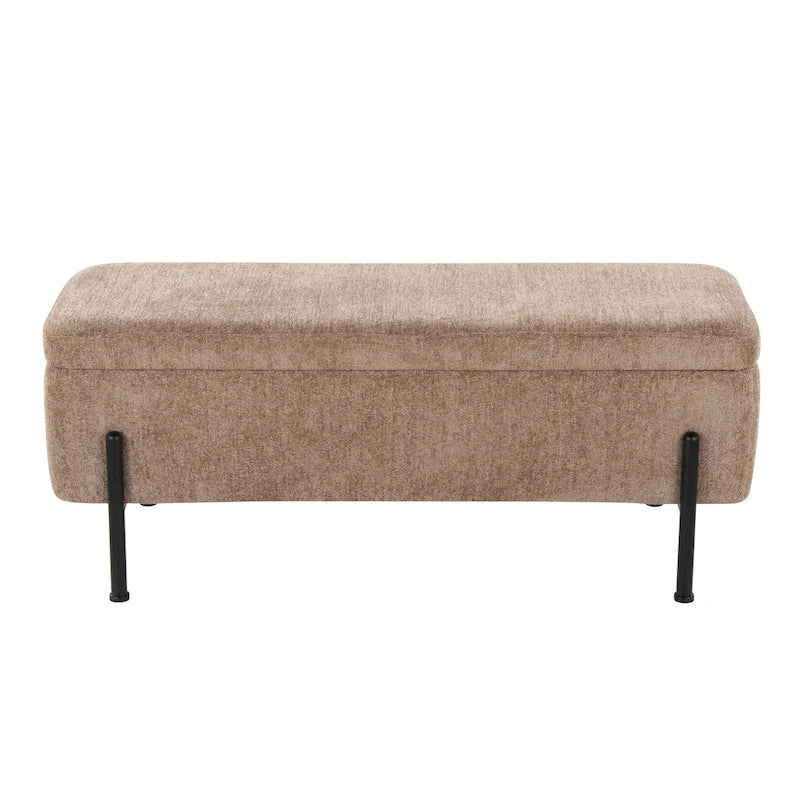 Banc de rangement Galotti Silver Orchid avec couvercle à charnière