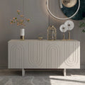 Buffet de rangement d'appoint moderne à 4 portes Clihome 63