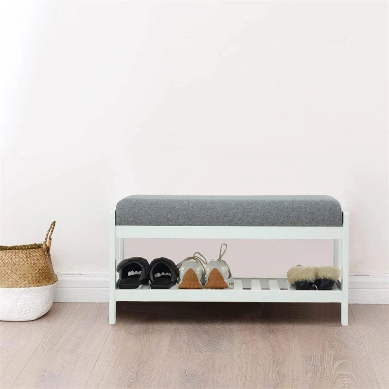 Banc à chaussures en bois - 34P x 83,5L x 40H