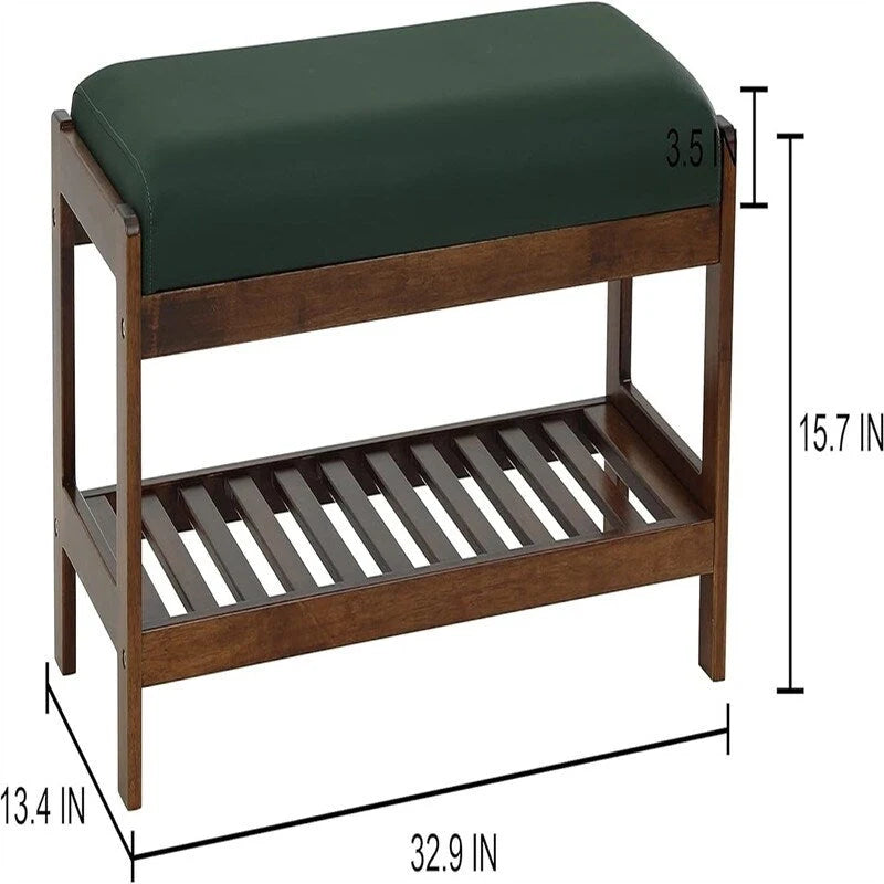 Banc à chaussures en bois - 34P x 83,5L x 40H