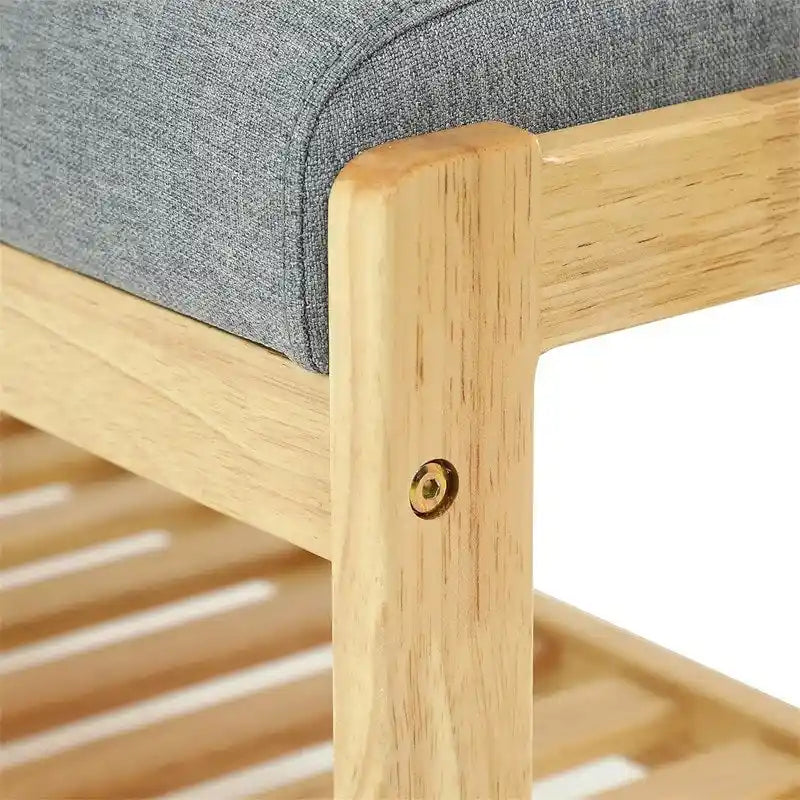 Banc à chaussures en bois - 34P x 83,5L x 40H