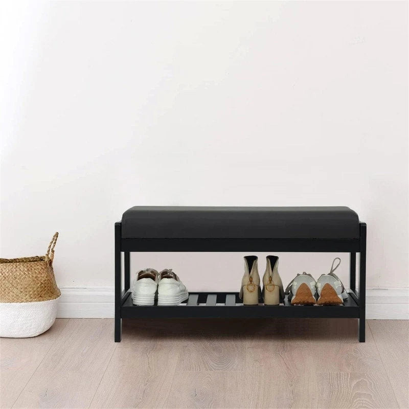 Banc à chaussures en bois - 34P x 83,5L x 40H