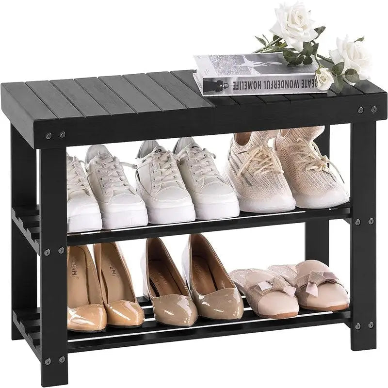 Banc range-chaussures 3 niveaux - 28P x 70l x 45H cm