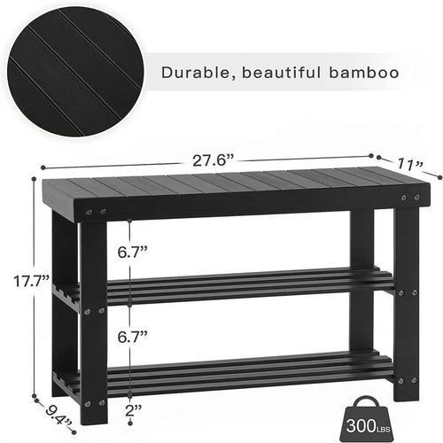 Banc range-chaussures 3 niveaux - 28P x 70l x 45H cm