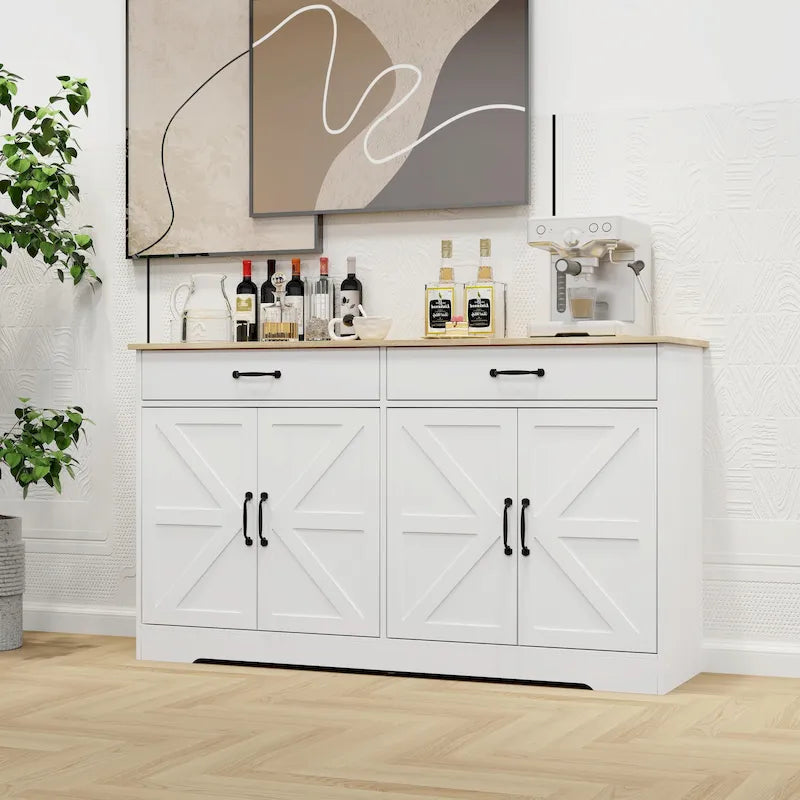55.91 Grand buffet de ferme, armoire de rangement, bahut.