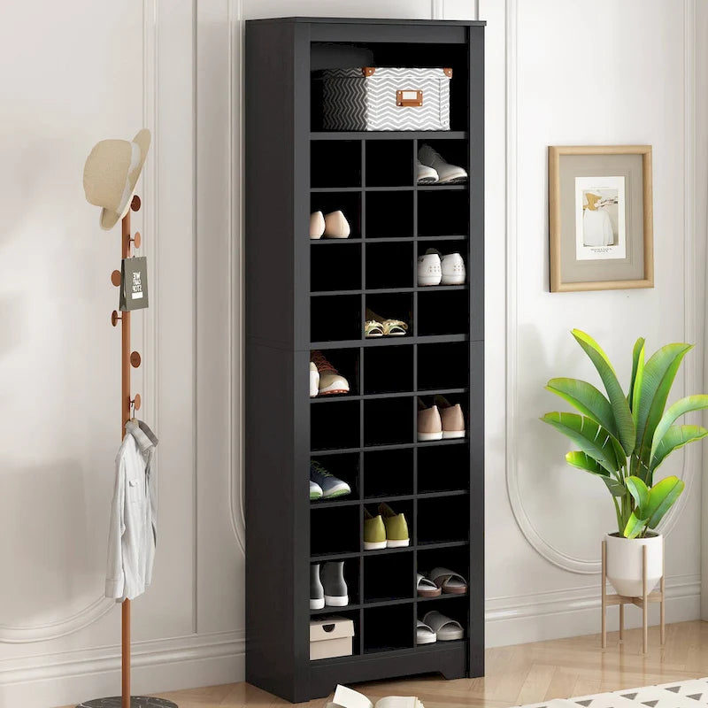 Meuble console élégant à 30 casiers à chaussures