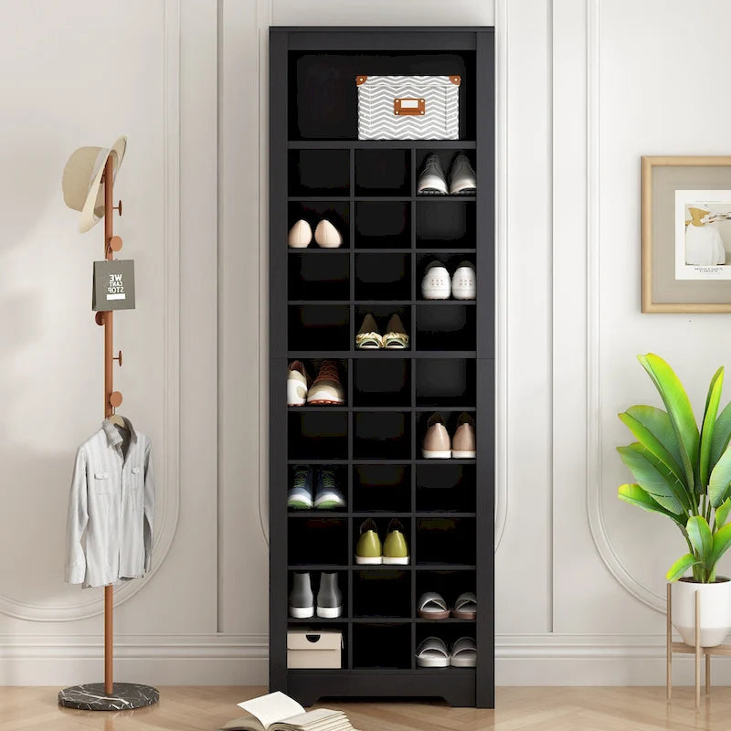 Meuble console élégant à 30 casiers à chaussures