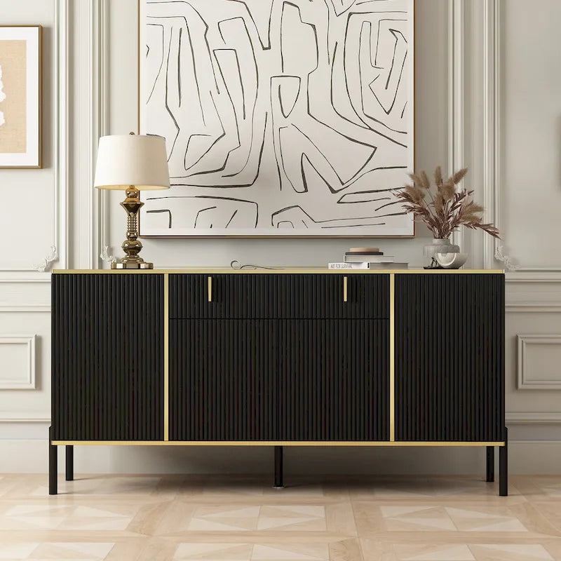 Buffet de cuisine Timechee, table d'appoint, meuble d'entrée d'appoint avec rangement