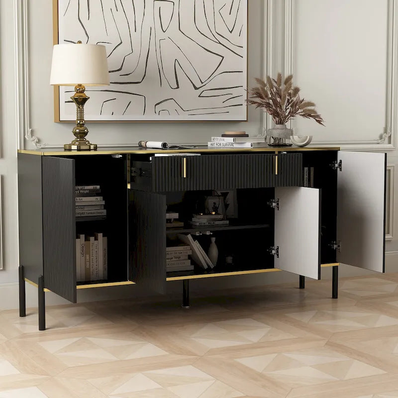 Buffet de cuisine Timechee, table d'appoint, meuble d'entrée d'appoint avec rangement