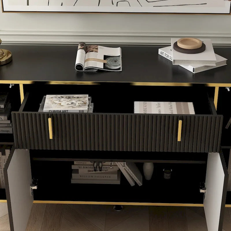 Buffet de cuisine Timechee, table d'appoint, meuble d'entrée d'appoint avec rangement