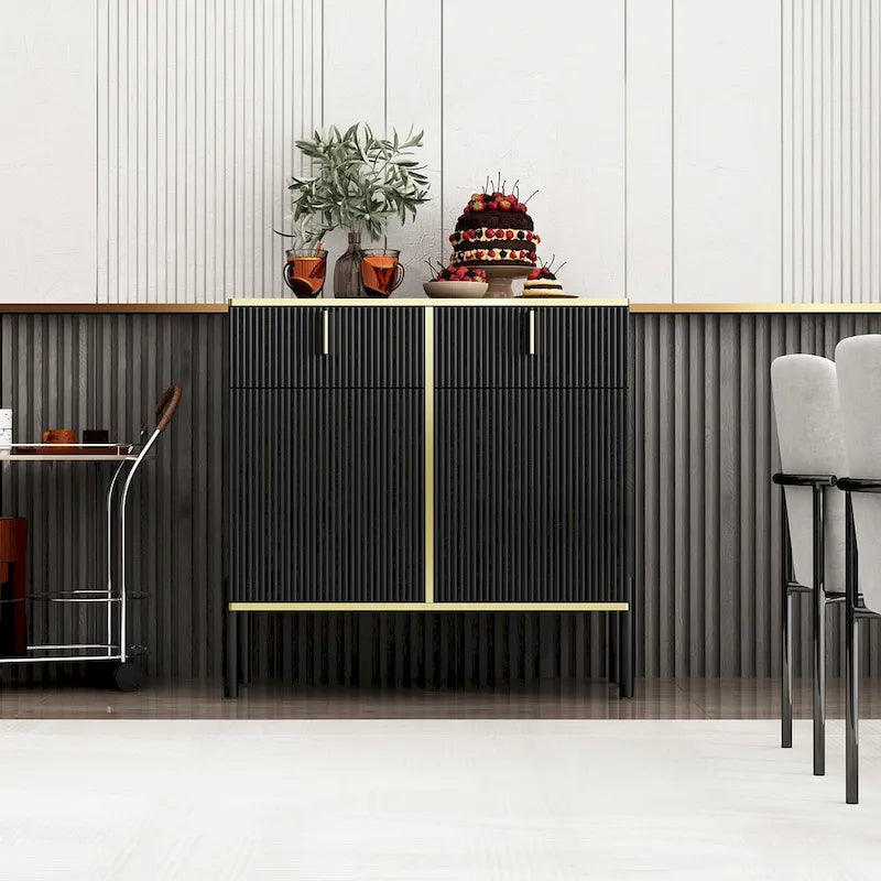 Buffet de cuisine Timechee, table d'appoint, meuble d'entrée d'appoint avec rangement