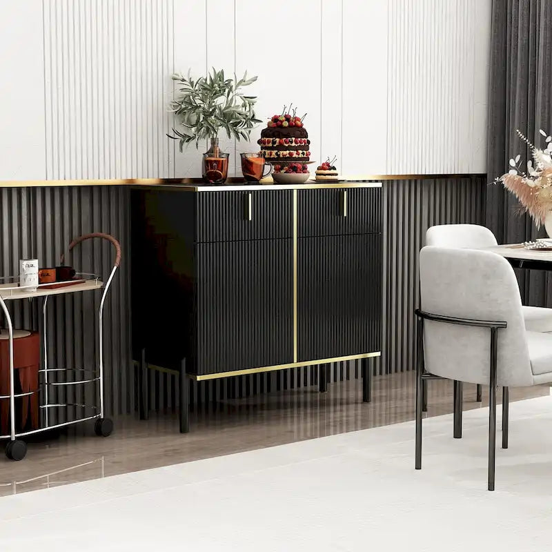 Buffet de cuisine Timechee, table d'appoint, meuble d'entrée d'appoint avec rangement