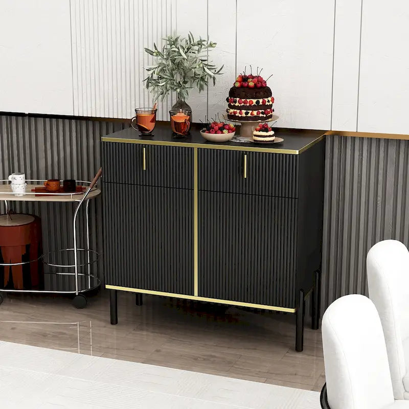 Buffet de cuisine Timechee, table d'appoint, meuble d'entrée d'appoint avec rangement