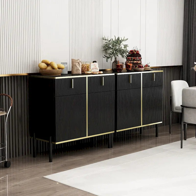 Buffet de cuisine Timechee, table d'appoint, meuble d'entrée d'appoint avec rangement