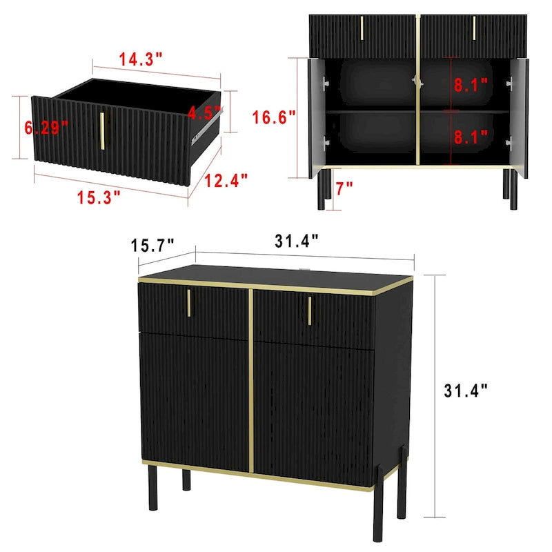 Buffet de cuisine Timechee, table d'appoint, meuble d'entrée d'appoint avec rangement