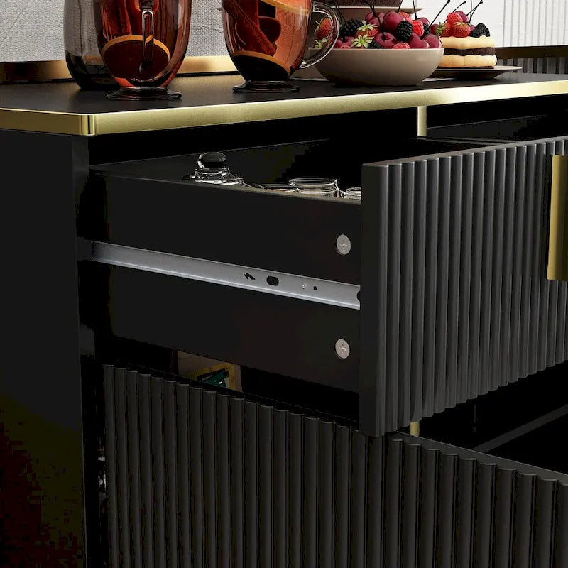 Buffet de cuisine Timechee, table d'appoint, meuble d'entrée d'appoint avec rangement