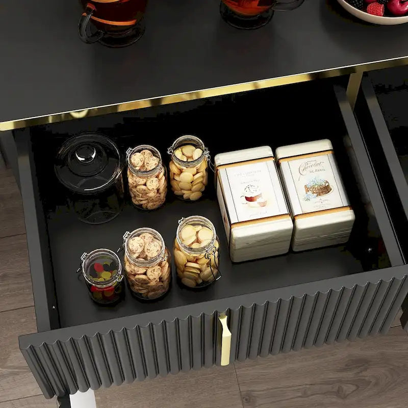 Buffet de cuisine Timechee, table d'appoint, meuble d'entrée d'appoint avec rangement
