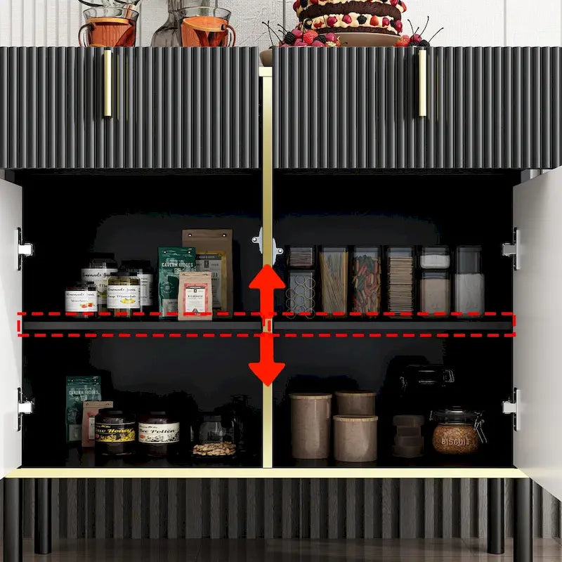 Buffet de cuisine Timechee, table d'appoint, meuble d'entrée d'appoint avec rangement