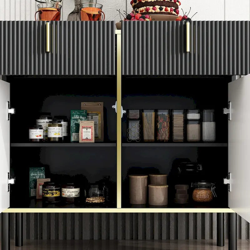 Buffet de cuisine Timechee, table d'appoint, meuble d'entrée d'appoint avec rangement