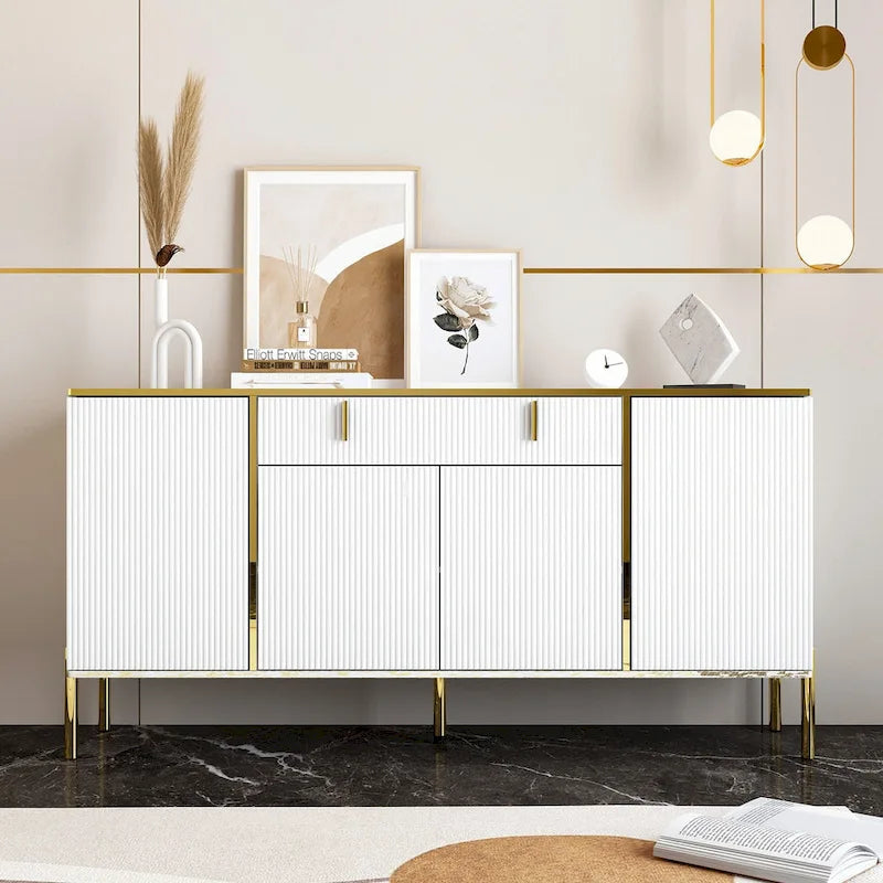 Buffet de cuisine Timechee, table d'appoint, meuble d'entrée d'appoint avec rangement
