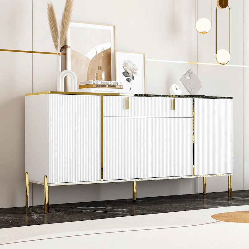 Buffet de cuisine Timechee, table d'appoint, meuble d'entrée d'appoint avec rangement