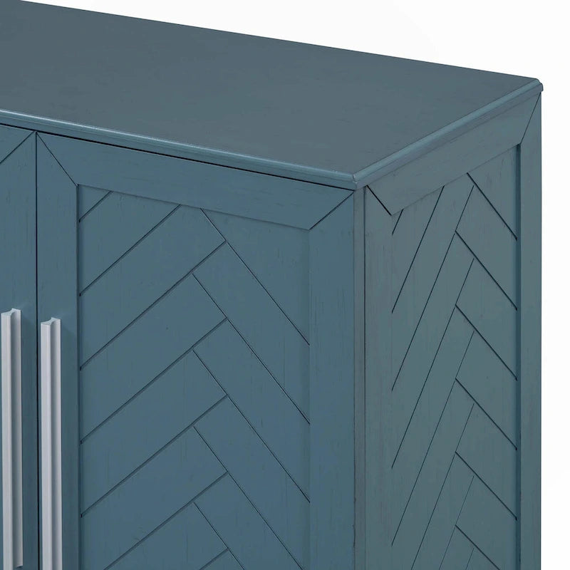 Bahut à 4 portes Grand espace de rangement avec étagères réglables