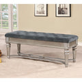 Banc d'appoint capitonné en tissu traditionnel Zeln par Furniture of America
