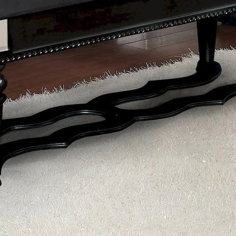 Banc d'appoint capitonné en tissu traditionnel Zeln par Furniture of America