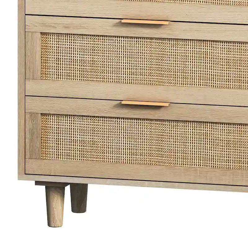 Armoire de rangement 6 tiroirs en rotin de 59,06 L