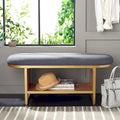 Banc Safavieh Mignon avec coussin et étagère ouverte - 42 L x 15 P x 18 H - 42Lx15Px18H