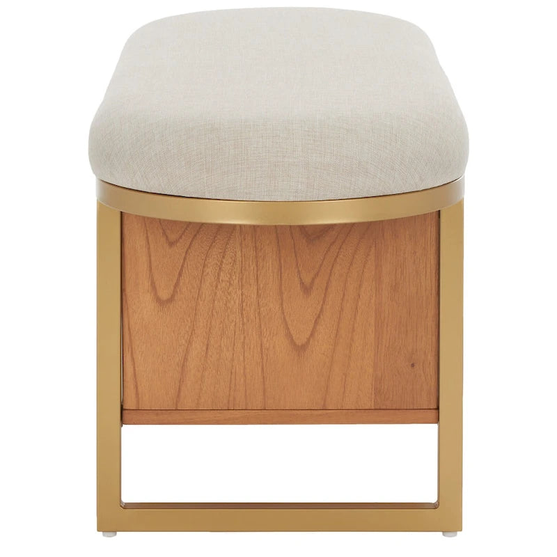 Banc Safavieh Mignon avec coussin et étagère ouverte - 42 L x 15 P x 18 H - 42Lx15Px18H