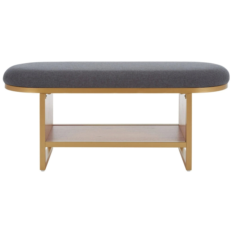 Banc Safavieh Mignon avec coussin et étagère ouverte - 42 L x 15 P x 18 H - 42Lx15Px18H