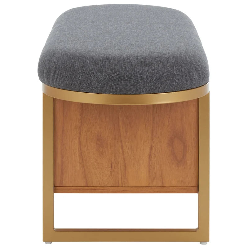 Banc Safavieh Mignon avec coussin et étagère ouverte - 42 L x 15 P x 18 H - 42Lx15Px18H