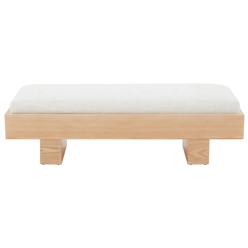 Banc SAFAVIEH Couture Ferah en bois blanc - 52 L x 20 P x 17 H - 52Lx20Px17H