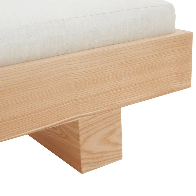 Banc SAFAVIEH Couture Ferah en bois blanc - 52 L x 20 P x 17 H - 52Lx20Px17H