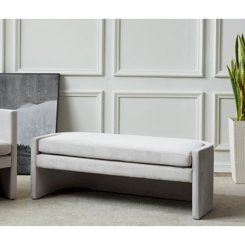 Banc courbé Borghildur SAFAVIEH Couture - 55 L x 22 P x 20 H po.