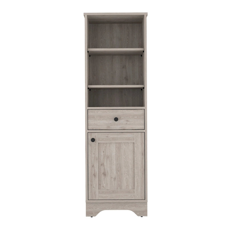 Meuble de Rangement Alaskan FM Furniture avec Tiroir, 3 Étagères Ouvertes et Meuble à Porte Unique