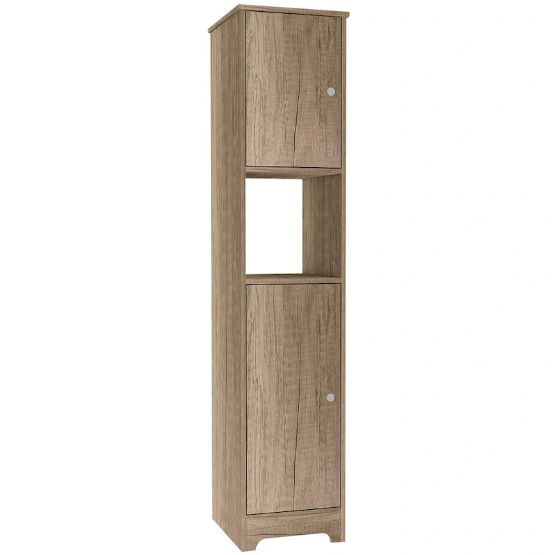Ibis, meuble de rangement en lin de 14 po de large avec portes doubles, 4 étagères intérieures et 2 armoires
